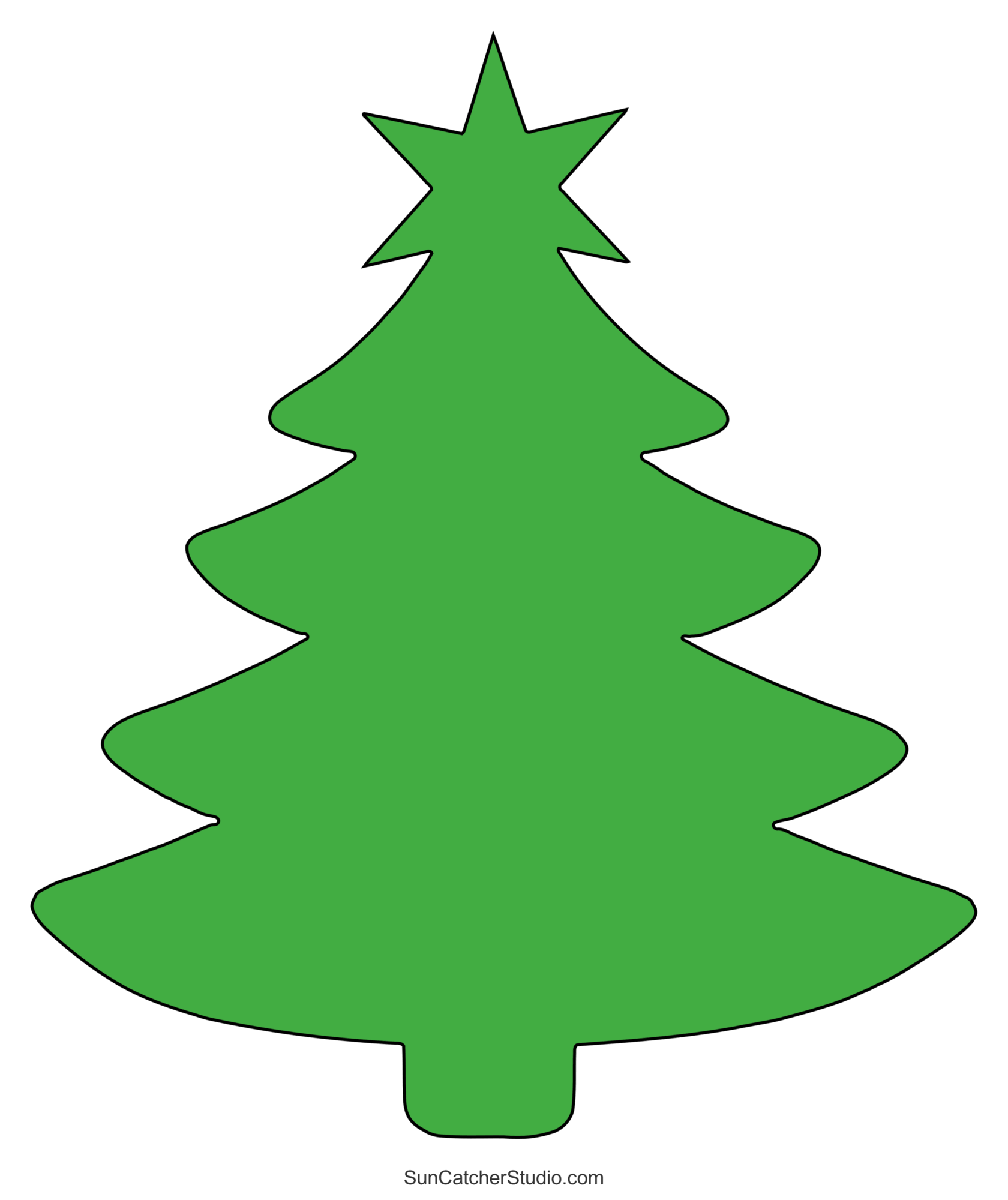 christmas tree templates and stencils (free printable patterns